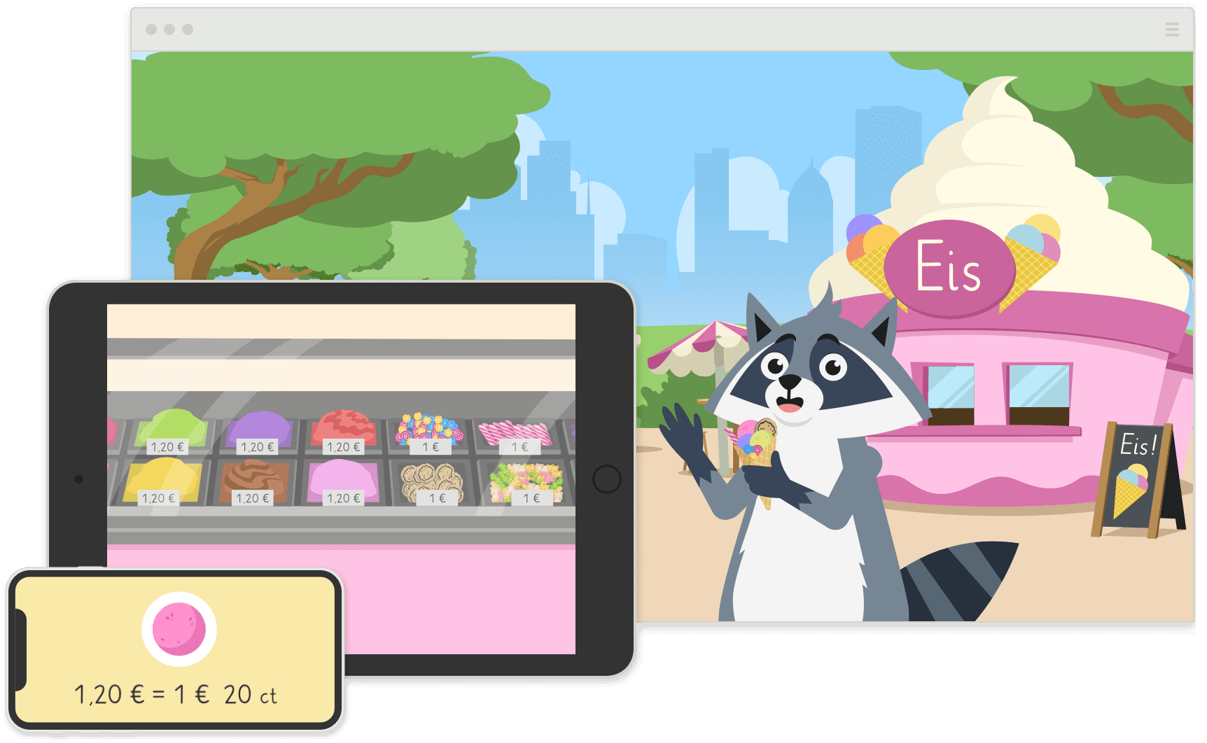 Beispiel eines Lernvideos auf dem Handy, Tablet und Computer